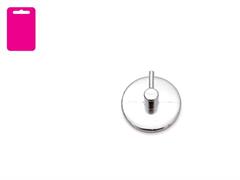 GANCIO BRIS METALLO TONDO  Ø 25 CROMO BL. 2 PZ.