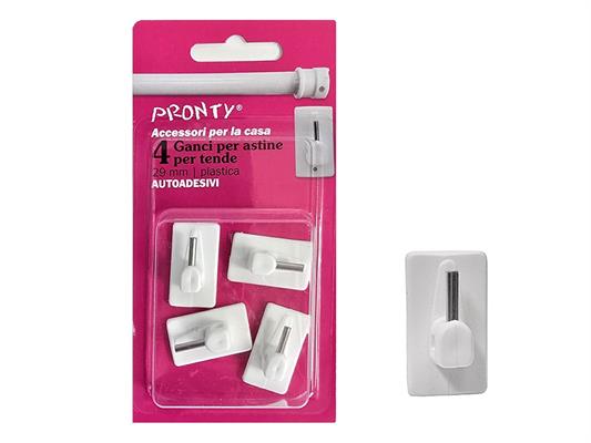 GANCIO BRIS BRIS PLAST. BIANCO MM.28X17 BL. 4 PZ.