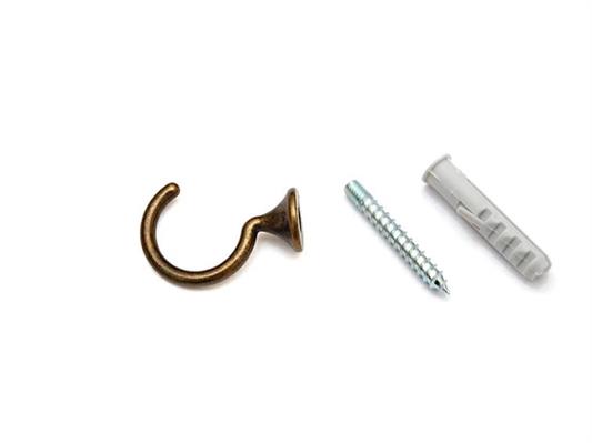 GANCIO TENDA A FILO MICRO 29 MM. BRONZO