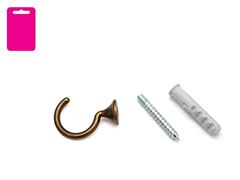 GANCIO TENDA A FILO MICRO 29 MM. BRONZO BL. 2 PZ.
