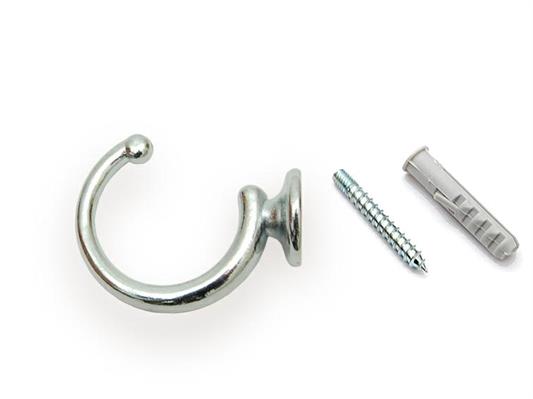 GANCIO TENDA A FILO GRANDE 40 MM. CROMO