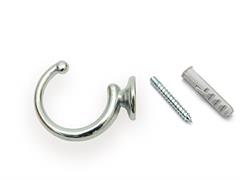 GANCIO TENDA A FILO GRANDE 40 MM. CROMO