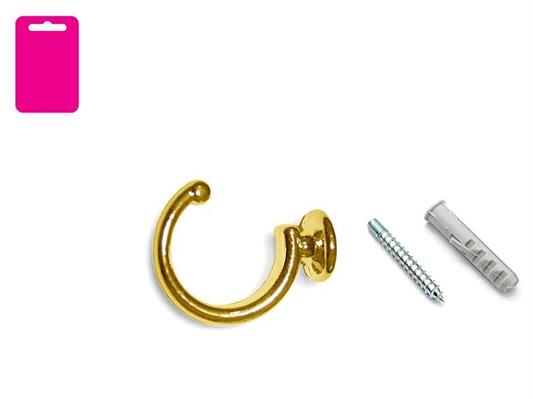 GANCIO TENDA A FILO GRANDE 40 MM. ORO BL. 2 PZ.