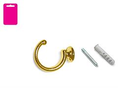 GANCIO TENDA A FILO GRANDE 40 MM. ORO BL. 2 PZ.