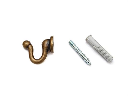 GANCIO TENDA 30 MM. BRONZO