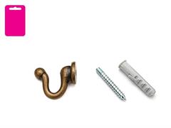 GANCIO TENDA 30 MM. BRONZO BL. 2 PZ.