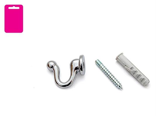 GANCIO TENDA 30 MM. CROMO BL. 2 PZ.