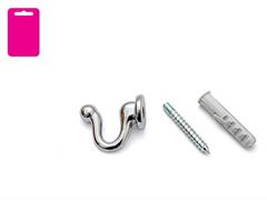 GANCIO TENDA 30 MM. CROMO BL. 2 PZ.