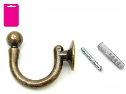 GANCIO TENDA SUPER 48 MM. BRONZO BL. 2 PZ.