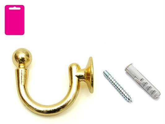 GANCIO TENDA SUPER 48 MM. ORO BL. 2 PZ.