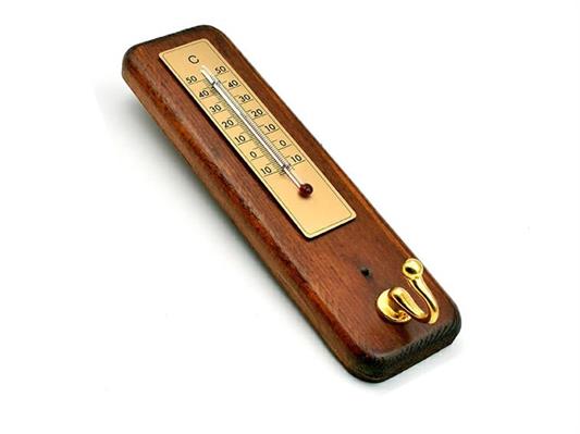 TERMOMETRO LEGNO GANCIO ORO