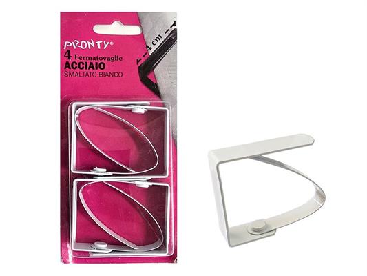 FERMATOVAGLIE VERN. BIANCO 40X55 MM. BL. 4 PZ.