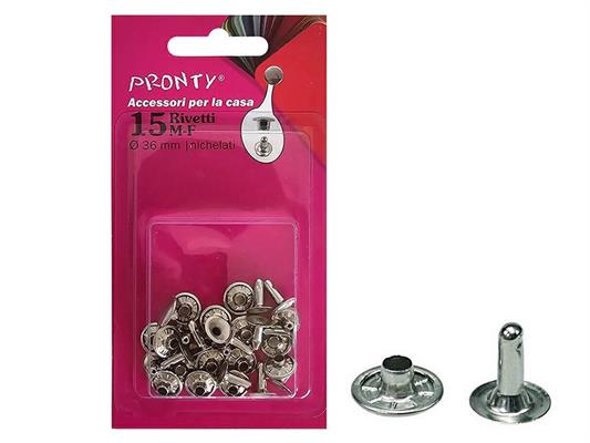 RIVETTI NICHELATI MF 036 BLISTER 15 PZ.