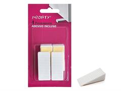 FERMAPORTE TRAPEZIO BIANCO MM.45X18 BL. 4 PZ.