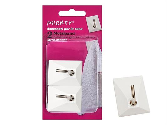 METALGANCIO 1P NEW BIANCO BL. 2 PZ.