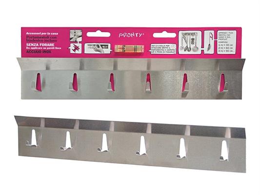 PORTATUTTO ACCIAIO INOX 6 POSTI SELF SERVICE 1 PZ.