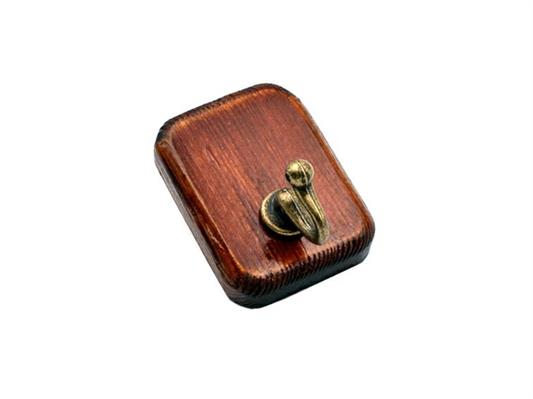 GANCIO LEGNO 1 P NOCE/BRONZO