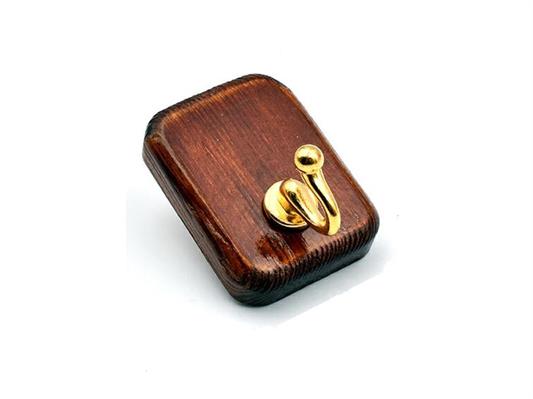 GANCIO LEGNO 1 P NOCE/ORO