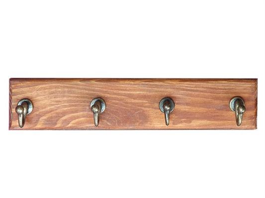 GANCIO LEGNO 4 P NOCE/BRONZO
