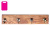 GANCIO LEGNO 4 P NOCE/BRONZO SELF SERVICE