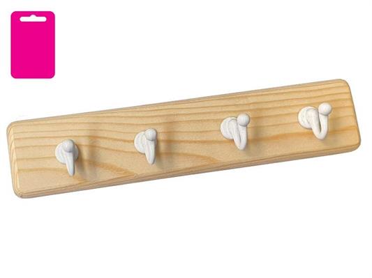 GANCIO LEGNO NATURALE 4 P BIANCO SELF SERVICE