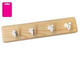 GANCIO LEGNO NATURALE 4 P BIANCO SELF SERVICE