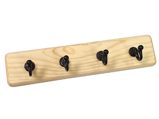 GANCIO LEGNO NATURALE 4 P NERO
