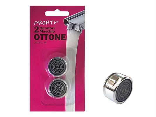 AERATORI MASCHIO IN OTTONE PER RUBINETTI BL. 2 PZ.