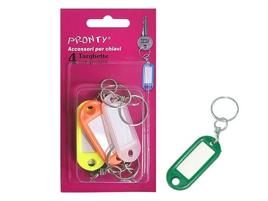 TARGHETTA CON GIVOLARE BL. 4 PZ.