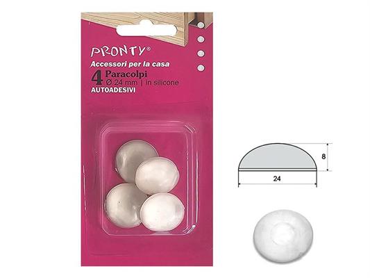 PARACOLPO MEZZALUNA ADESIVO MM.24X8 TRASPAR. BL. 4 PZ.