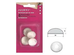 PARACOLPO MEZZALUNA ADESIVO MM.24X8 TRASPAR. BL. 4 PZ.