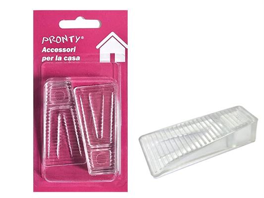 FERMAPORTE TRAPEZIO GRANDE TRASP. MM.65x32 BL. 2 PZ