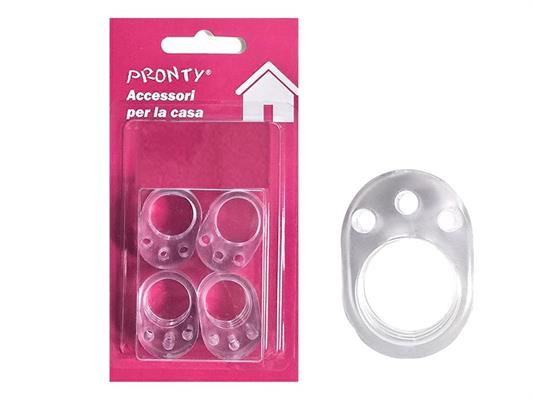 ANTIURTO MANIGLIA 1 FORO BL. 4 PZ