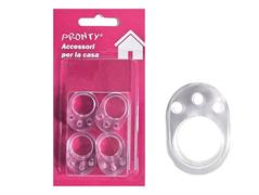 ANTIURTO MANIGLIA 1 FORO BL. 4 PZ