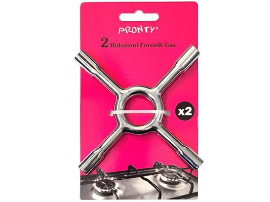 RIDUTTORE PER FORNELLI A CROCE CROMATO MM.130 BL. 2 PZ.