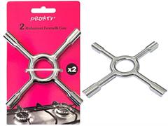 RIDUTTORE PER FORNELLI A CROCE CROMATO MM.130 BL. 2 PZ.