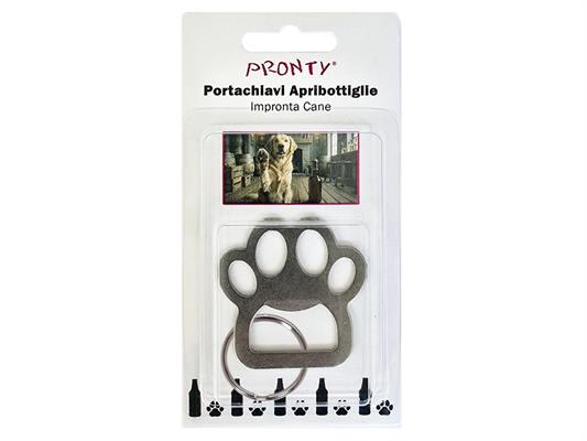 PORTACHIAVI APRIBOTTIGLIE INOX C/ANELLO -CANE- BL. 1 PZ.