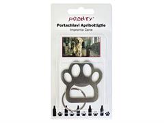 PORTACHIAVI APRIBOTTIGLIE INOX C/ANELLO -CANE- BL. 1 PZ.