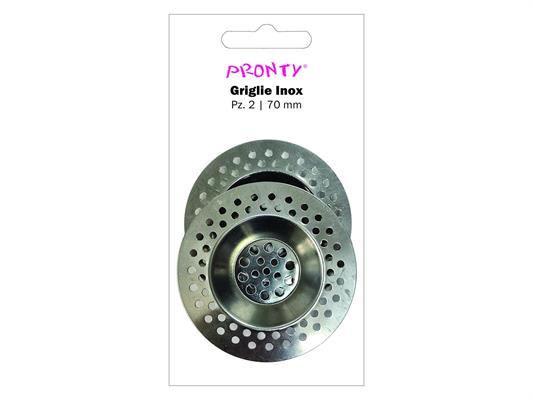 GRIGLIA INOX PICCOLA MM.70 IN BL. 2 PZ.