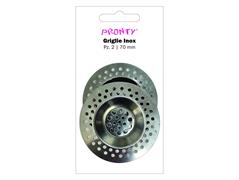 GRIGLIA INOX PICCOLA MM.70 IN BL. 2 PZ.
