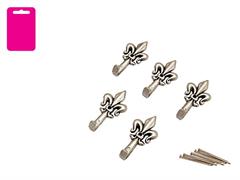 GANCIO GIGLIO PICCOLO 33 MM. ARGENTO BL. 5 PZ.