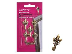 GANCIO GIGLIO PICCOLO 33 MM. BRONZO BL. 5 PZ.