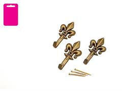 GANCIO GIGLIO GRANDE 47 MM. BRONZO BL. 3 PZ.
