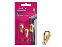GANCIO GOCCIA 27 MM. ORO BL. 3 PZ.