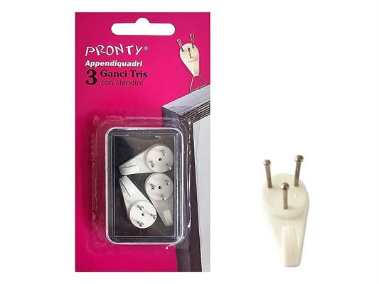 GANCIO TIPO TRIS BL. 3 PZ.