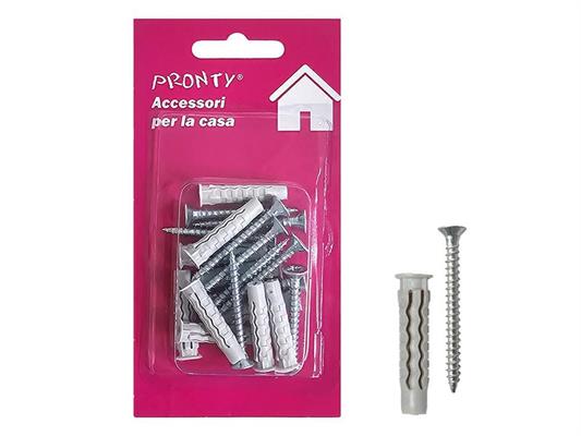 TASSELLO CON VITE MM.6X30 BLISTER 10 PZ.